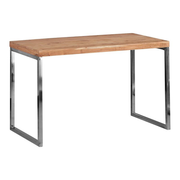 Wohnling bureau GUNA massief acaciahout 120 x 60 cm, landhuis, met metalen poten, WL1.788