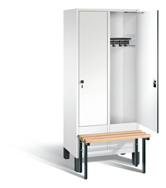 C+P garderobe Evolo, H1850xW810xD815mm, kleur: verkeerswit / decor wit, 48030-22 S10116