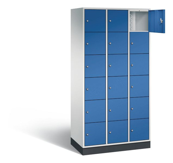 C+P lockerkast Intro, H1950xW920xD490mm, kleur: lichtgrijs / gentiaanblauw, 8670-301 S10024