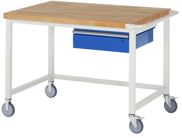 RAU verrijdbare werkbank serie 8000, 1 x lade, 1250x880x900 mm, 05-8001A1-129B4S.11