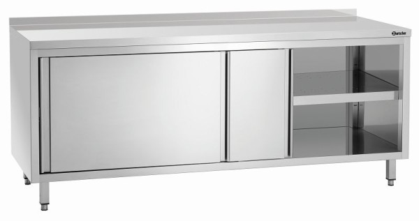 Bartscher werkkast, B2000, opstand, schuifdeuren, tussenplank, 338207