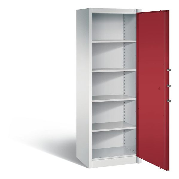 C+P brandwerende kast Certos, H1950xB650xD500mm, kleur: lichtgrijs, dagschoot, 5 OH, 1161-000 S10000
