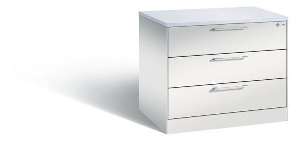 C+P archiefkast Asisto, H710xB800xD600mm, kleur: lichtgrijs, beugelgreep, 146273-323 S10200