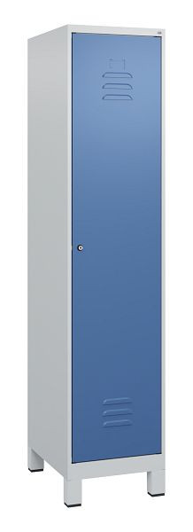 C+P luierkluis Classic PLUS met middenwand, voeten, 1800x400x500mm, 7035/5023, cilinderslot, 0800107-12F S10020