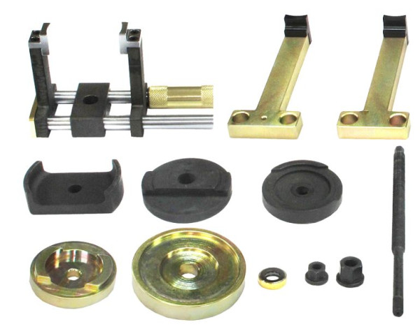 SW-Stahl gereedschapsset rubberbevestiging achterasdrager BMW, diameter 80 mm voor en achter, 302304L