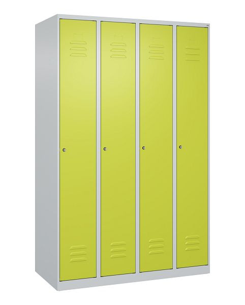 C+P luierkluis Classic PLUS met middenwand, 4 vakken, 1850x1200x500mm, 7035/0024, cilindersloten, 080000-40F S10028