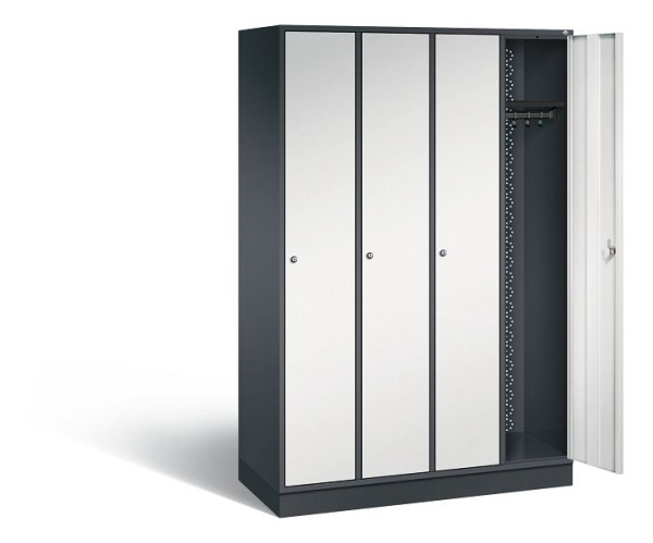 C+P locker Intro, H1950xW1220xD490mm, kleur: zwartgrijs/lichtgrijs, 8170-401 S10028