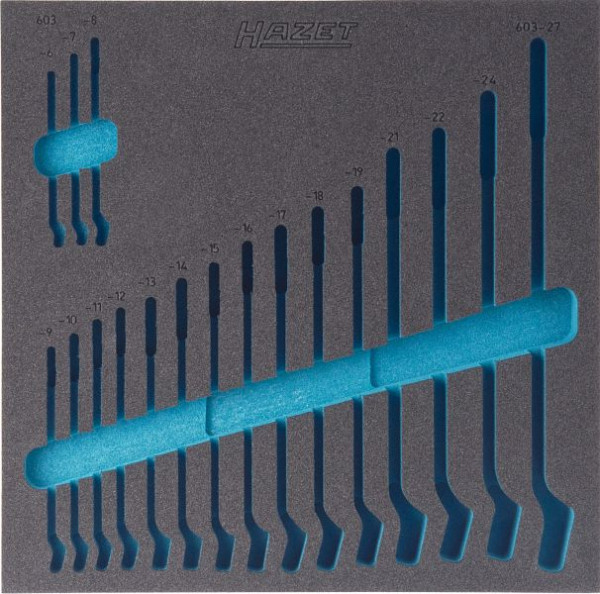 Hazet 2-componenten zachtschuim inlay, voor 163-99/18, afmetingen / lengte: 344 mm x 342 mm, 163-99L