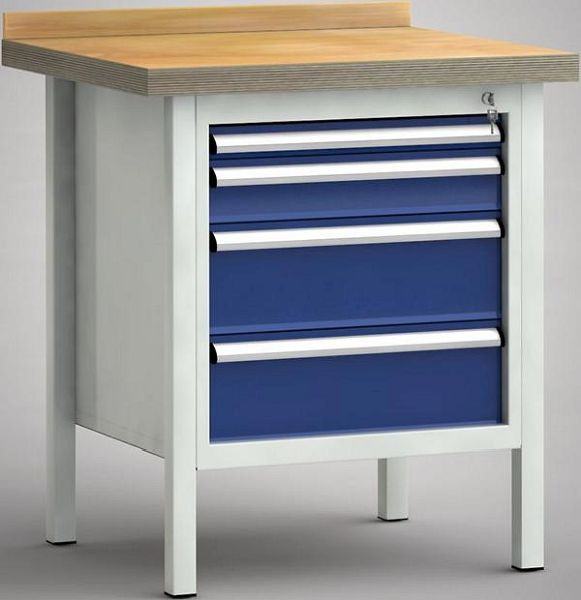 KLW standaard werkbank - 750 x 700 x 840 mm L x D x H, WS052N-0750M40-E7020