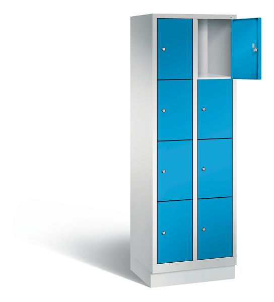 C+P lockerkast Evolo, H1800xB610xD500mm, kleur: lichtgrijs/lichtblauw, 48020-204 S10041
