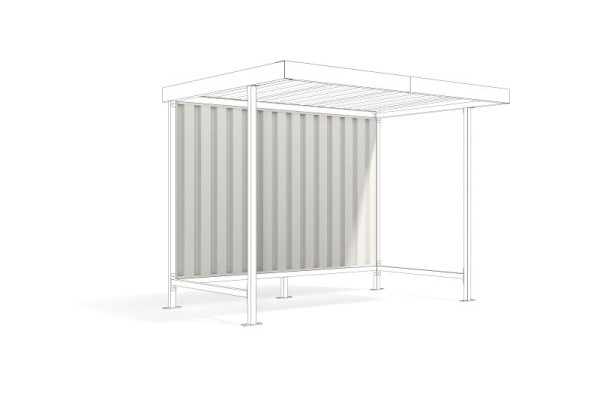 WSM achterwand voor Leipzig L12 RAL 9002 trapeziumplaat, 102001875