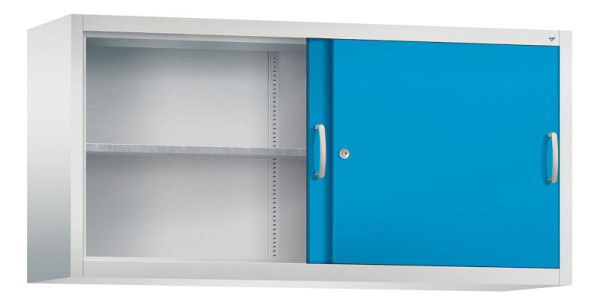 C+P bovenkast Acurado, H790xB1600xD400mm, kleur: lichtgrijs/lichtblauw, beugelgreep, 2 niveaus, 2145-09 S10016