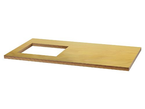 Bedrunka+Hirth werkblad met uitsparing voor weegschaal, afmetingen in mm (BxDxH): 2000 x 750 x 40, 03.PTWAAUSS