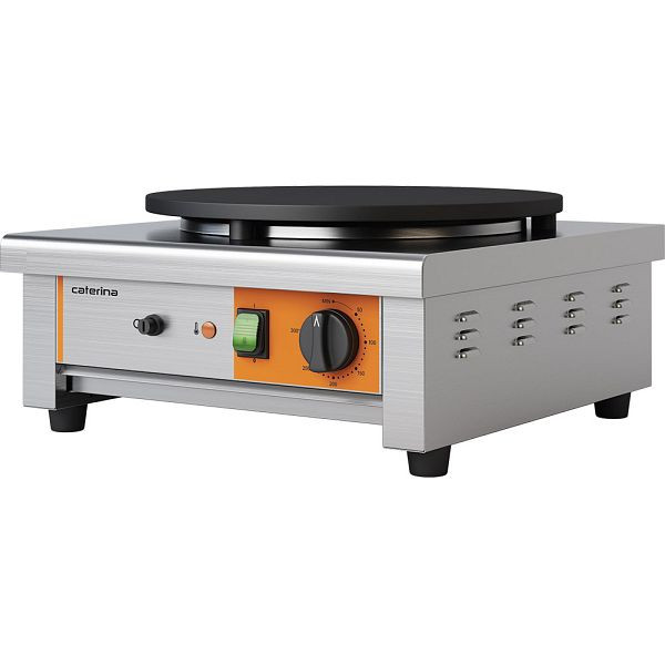 Caterina crêpemaker met Ø 400 mm plaat, 450x470x220 mm (BxDxH), 3 kW 230 V, CA2401400