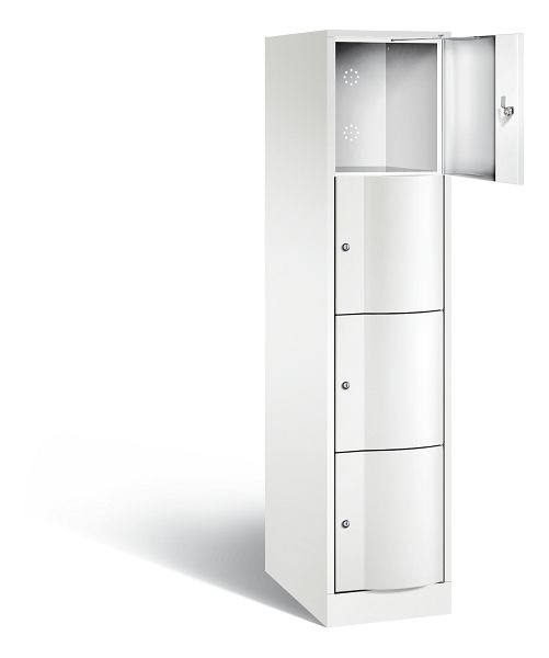 C+P XL lockerkast Resisto, H1950xB396xD640mm, kleur: verkeerswit, 8470-173 S10028