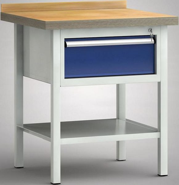 KLW standaard werkbank - 750 x 700 x 840 mm L x B x H, WS057N-0750M40-E7023