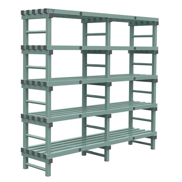 REA Euro plank 2000x500x1850mm, 5 staanders met 350mm tussenruimte, 308.185