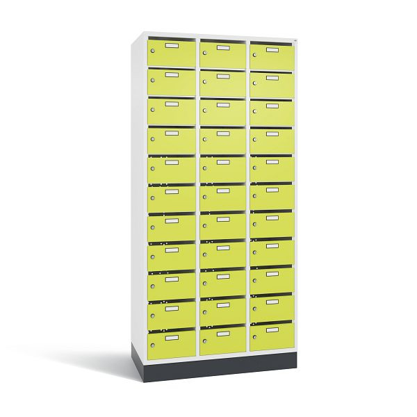 C+P Verteilerschrank 33 Fächer, H1950xB920xT490 mm, Weiß/Viridingrün, 8170-311 S10134