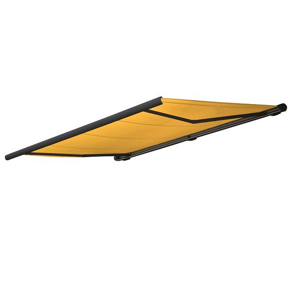 Mendler vervangingshoes voor luifel T122, volledige cassette vervangingshoes zonwering 4x3m, polyester geel, 76521