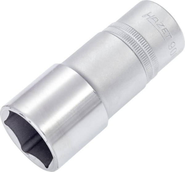 Hazet dop, zeskant, hol vierkant 12,5 mm (1/2"), 27 mm, lang type met karteling, 900LG-27