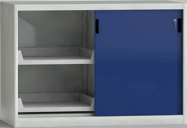 KLW schuifdeurkast als machinezijkast 1000 x 1500 x 815 H x B x D met afsluitbare schuifdeuren, tussenschot, 7SS-ST1000ETB-007MPB