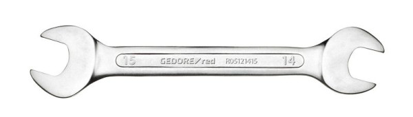 GEDORE rode dubbele steeksleutel, kort SW10x11mm, lengte 125mm, 3301069