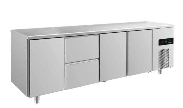 A&S Polarny koeltafel -2 tot +8°C met 3x deuren en 1x twee laden middenlinks, 2330 x 700 x 850 mm, KT4TZTT