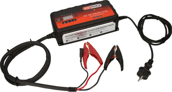 KS Tools 12V + 24V SMARTcharger hoogfrequente acculader 25A/12, 5A, 550.1745