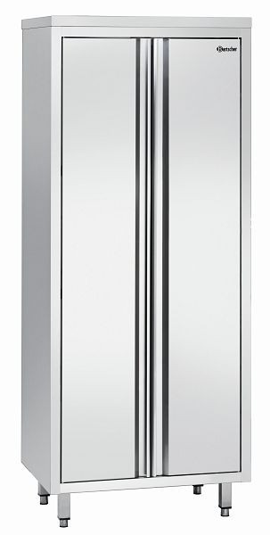 Bartscher hoge kast 600, B800, 2 vleugeldeuren, chroomnikkelstaal, 386080