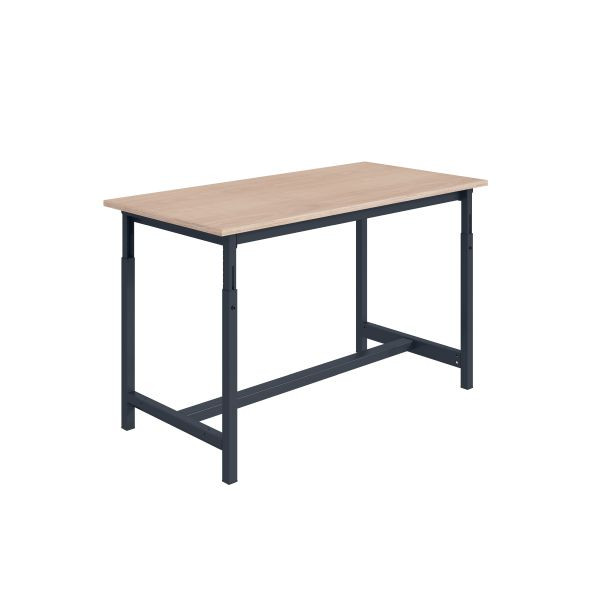 SOFAME PTH werkbank, mechanisch in hoogte verstelbaar, B 1200 x D 750 x H 764 tot 1044 mm, multiplex werkblad 24 mm, antracietgrijs RAL 7016, W010020256GA