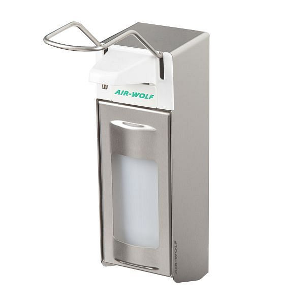 Air Wolf desinfectiemiddel- en zeepdispenser, Omicron II-serie, H x B x D: 340 x 94 x 222 mm, geborsteld roestvrij staal, 35-461