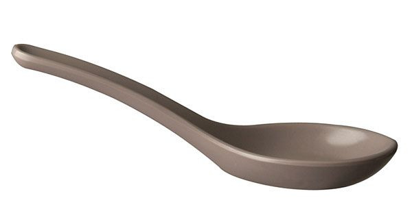APS hapjeslepels, 13,5 x 4,5 cm, melamine, taupe, -HONG KONG-, verpakking van 60, 83424