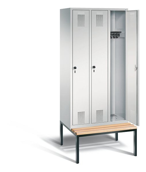 C+P Evolo garderobe, H2090xB900xD815mm, kleur: lichtgrijs, 48050-30 S10001