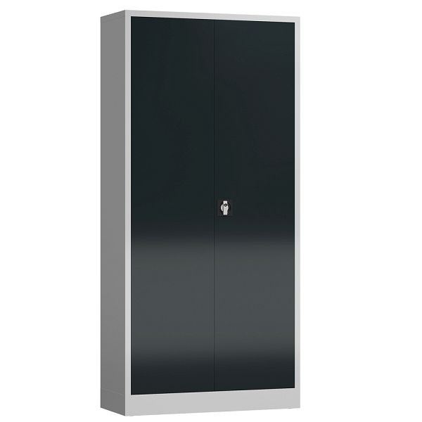 Lüllmann ClassiX draaideurkast, 1945 x 920 x 420 mm, lichtgrijs/antracietgrijs, X-530348
