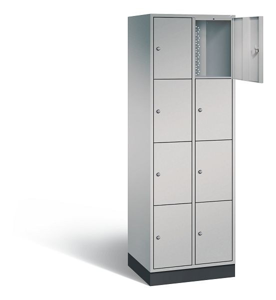 C+P lockerkast Intro, H1950xB620xD490mm, kleur: wit aluminium, 8470-201 S10028
