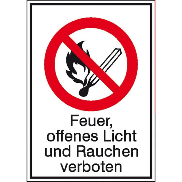 Stein HGS HGS combinatiebord, vuur, open licht en roken verboden, 105x148mm/film, zelfklevend, 21.1103