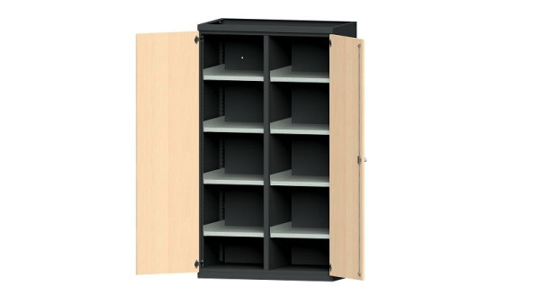 ANKE werkbanken, zware kast, model 201 VH, 1085 x 630 x 1950 mm, RAL 7016/beuken decor, 620.018
