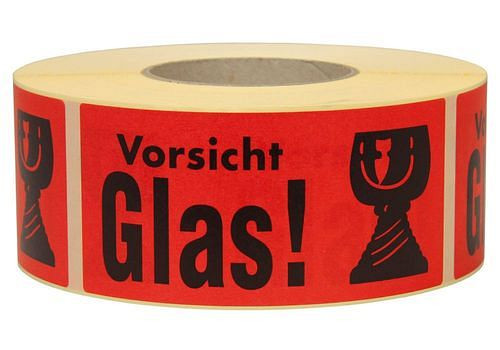 DENIOS waarschuwings- en informatielabels, waarschuwingsglas, 145 x 70 mm, gemaakt van papier, 299622
