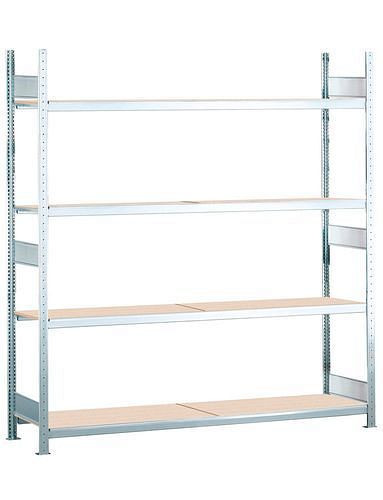 Schulte breedvakstelling met spaanplaat, basisveld, 4 opbergniveaus, vakbreedte 2000 mm, 2060 x 636 x 2500 mm, 278952
