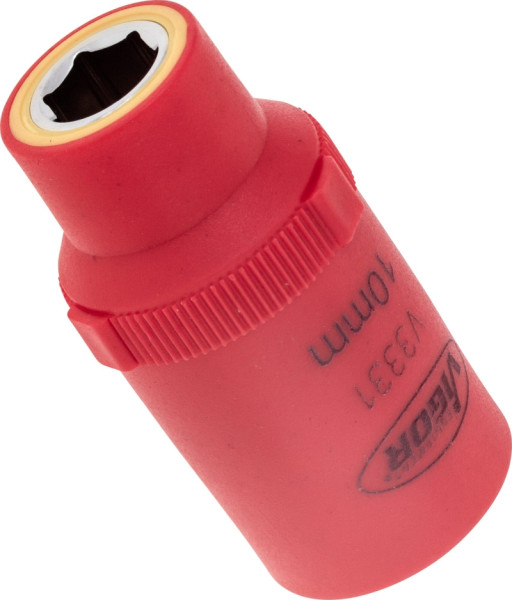 VIGOR VDE dopsleutelinzet, hol vierkant 12,5 mm (1/2 inch), buitenzeskantprofiel, 10 mm, V3331