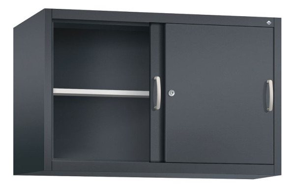 C+P bovenkast Acurado, H790xB1200xD500mm, kleur: zwart-grijs, beugelgreep, 2 niveaus, 2055-00 S10074