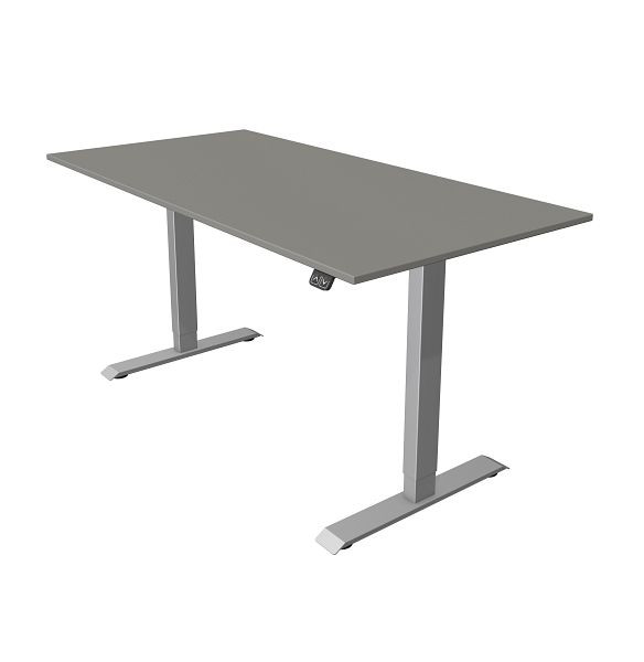 Kerkmann compacttafel B 1600 x D 800 mm, elektrisch in hoogte verstelbaar van 740-1230 mm, grafiet, 10227312