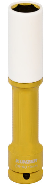 Kunzer Impact wielmoer inzetstuk + kunststof huls 19mm 1/2" aandrijving, 812RL19