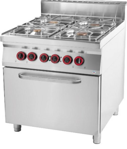 RM Thermik Series 900, gasfornuis met gasoven, 800x900x900 mm, SPT-90/8021G