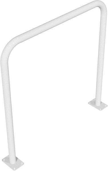 Schake buisbeugel van stalen buis Ø 48 x 2,5 mm zonder dwarsbalk voor plugbevestiging, totale breedte 1000 mm, totale hoogte 1000 mm, thermisch verzinkt, 448_52