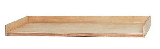 Bedrunka + Hirth werkbank bovenzijde 3-zijdig, beuken multiplex, afmetingen in mm (BxDxH): 1250 x 600 x 120, PA.1260.12
