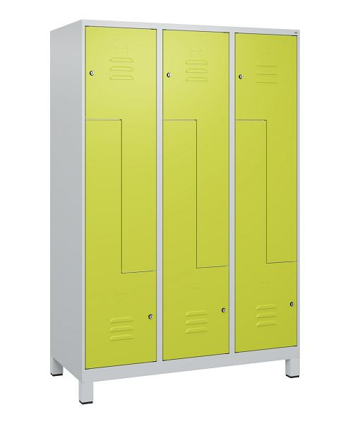 C+P Z-Spind Classic PLUS, voeten, 6 vakken, 1800x1200x500mm, 7035/0024, cilindersloten, 0800137-326 S10025