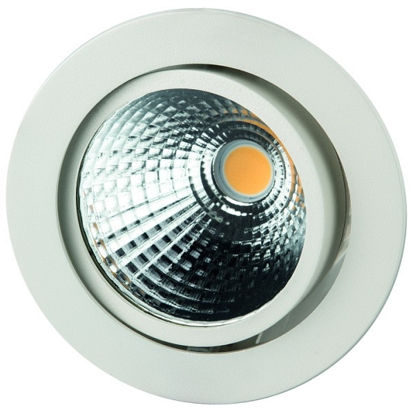 rutec Projekt GLIN COB LED - inbouwspot, zwenkbaar, rond, 500mA, 20W, IP40, 3000K, CRI80 - wit, PEH801WWOK