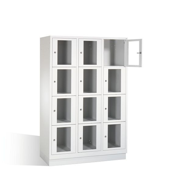 C+P lockerkast Classic, H1800xB1200xD500mm, kleur: lichtgrijs, 8020A324 S10001