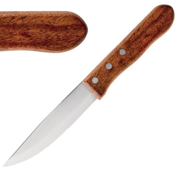 Olympia jumbo steakmes met houten handvat 12,5cm, GG819